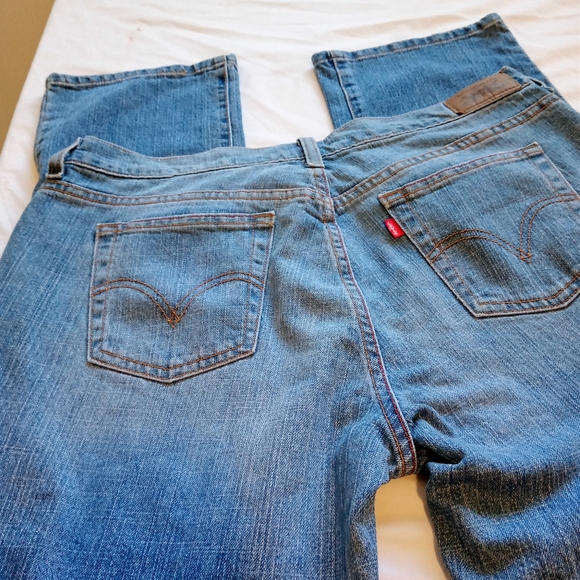 Levis Vintage Strauss Women's Straight leg Denim jeans 505 blue 12 M - Picture 2 of 7